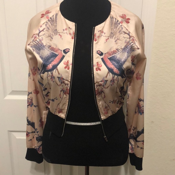 Jealous Tomato Jackets & Blazers - Cropped Satin Jacket Medium